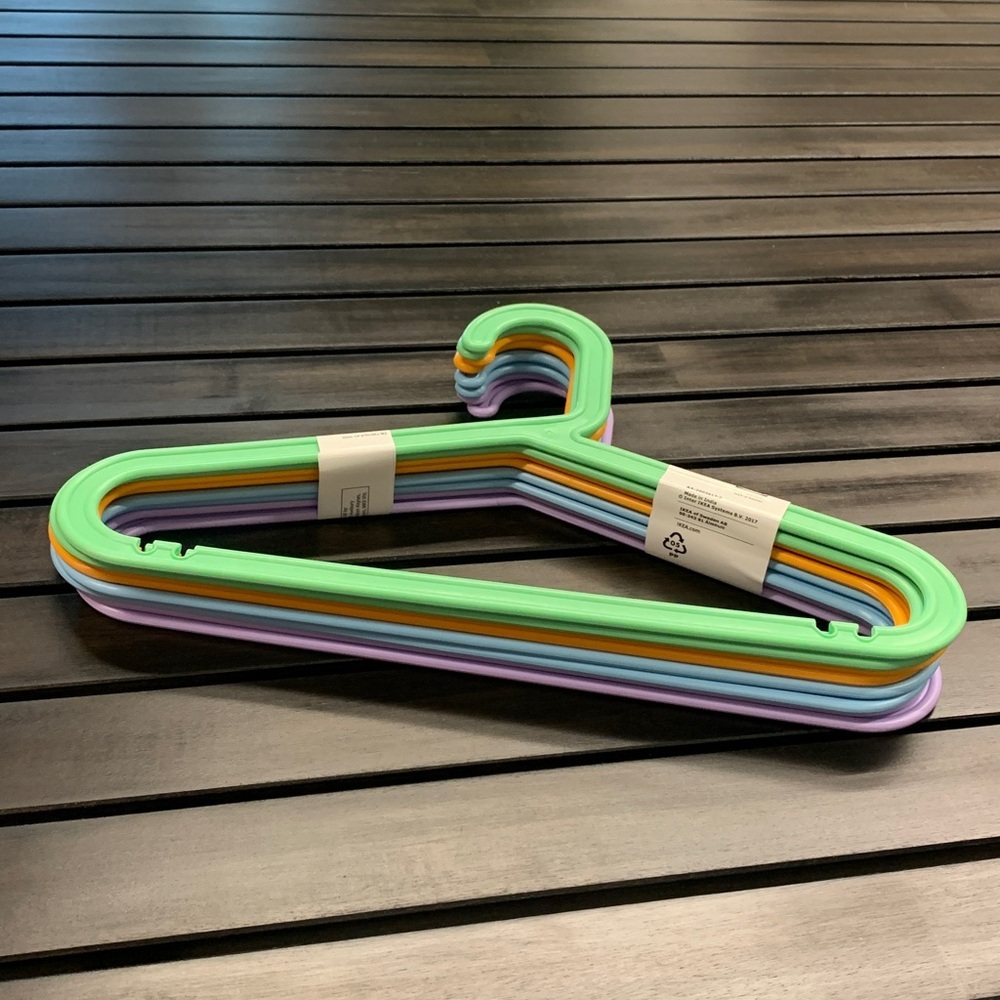 IKEA Colorful Clothes Hangers Set - 8 individual hangers per set